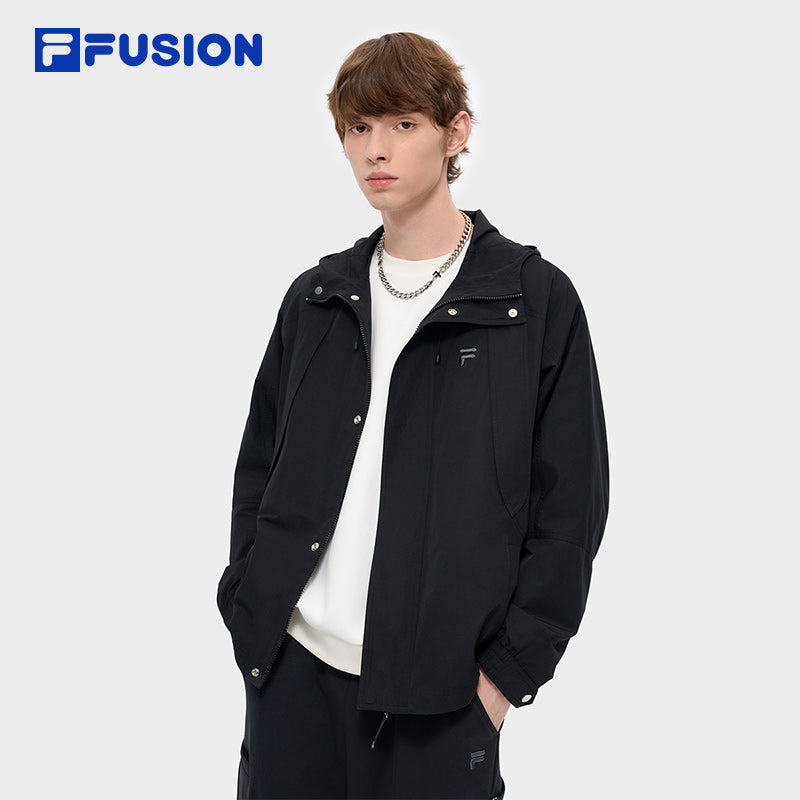 FILA FUSION INLINE FUSION LIFE X FUSIONEER FIELD OF CLASSIC Men Woven Jacket (Black)