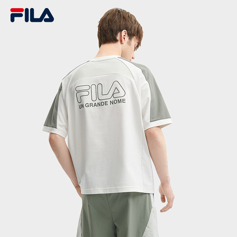 FILA CORE WHITE LINE FILA ORIGINALE Men Short Sleeve T shirt Dark Blue White