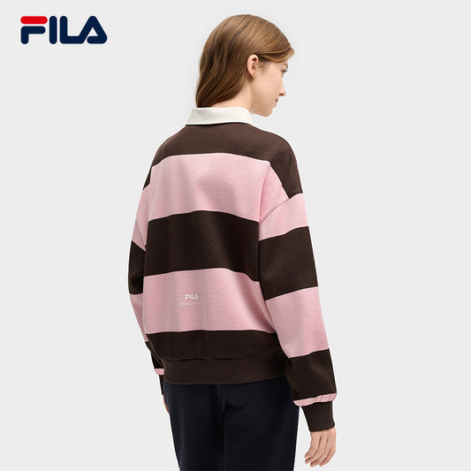 FILA CORE LIFESTYLE ORIGINAL VINTAGE TENNIS CLUB Women Long Sleeve Polo (Brown)