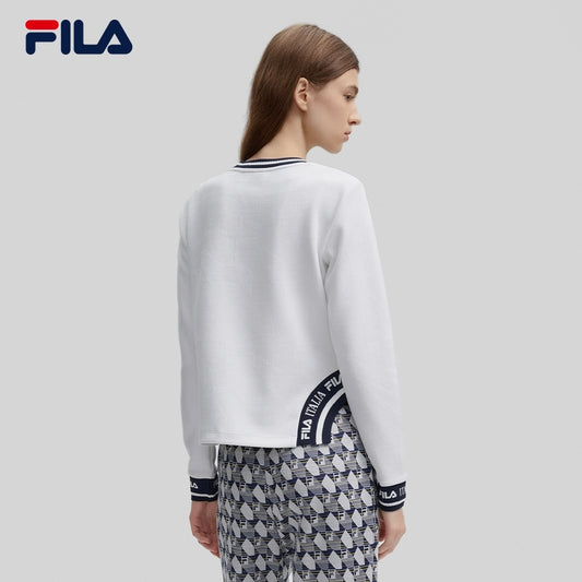 FILA CORE LIFESTYLE FILA EMERALD CHEVAL BLANC COURCHEVEL Women Long Sleeve Top (White)