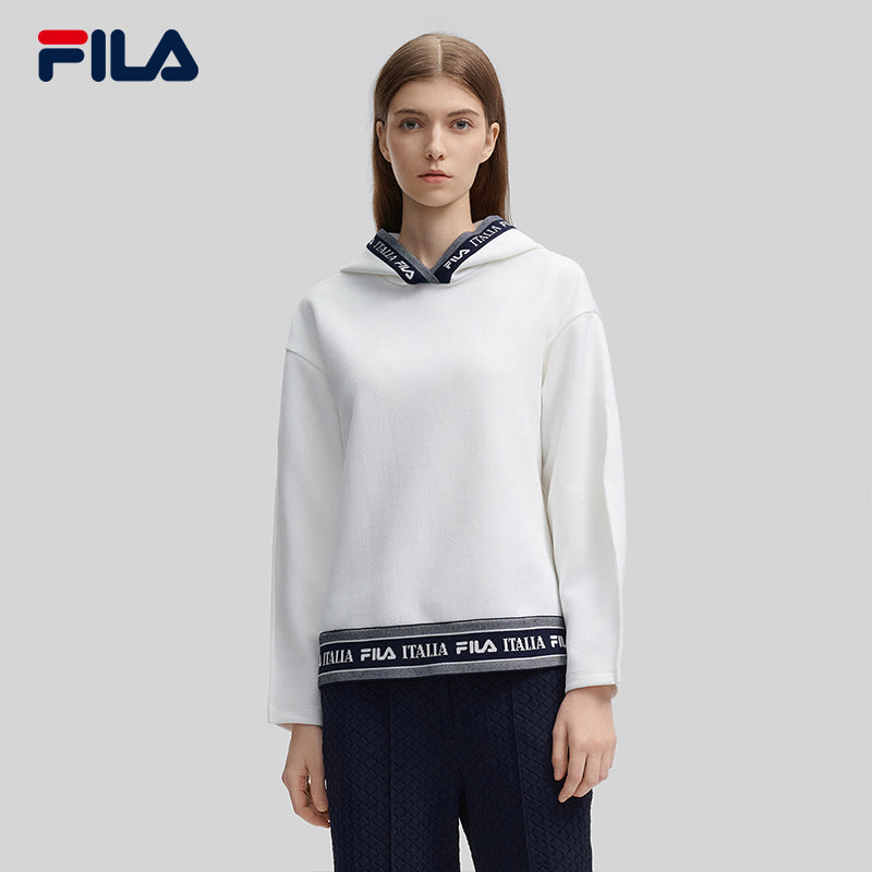 FILA CORE LIFESTYLE FILA EMERALD CHEVAL BLANC COURCHEVEL Women Hoodie (White)