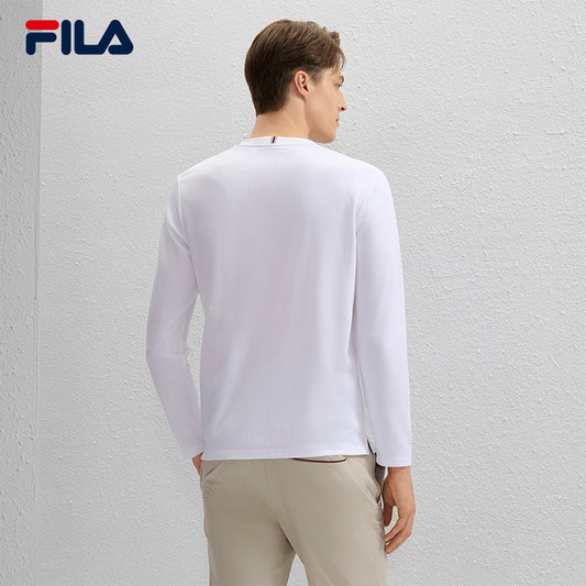 FILA CORE LIFESTYLE MODERN HERITAGE THE LOUVRE PALACE Men Long Sleeve Tee (White)