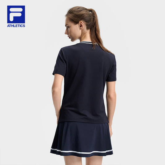 FILA CORE ATHLETICS TENNIS1 ART IN SPORTS Women Short Sleeve T-shirt (Light Blue / Navy / White)