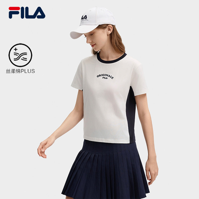 FILA CORE LIFESTYLE ORIGINALE FÊTE DE LA MUSIQUE Women Short Sleeve T-shirt (White)