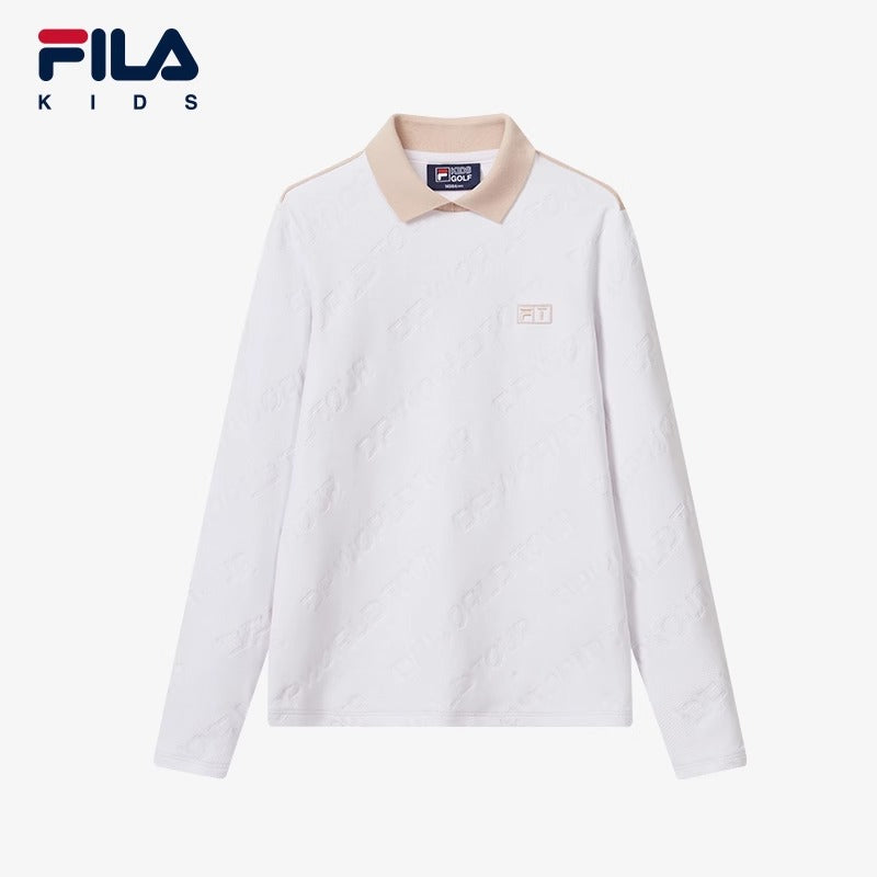 FILA KIDS PERFORMANCE GOLF Girl's Long Sleeve Polo T-Shirt