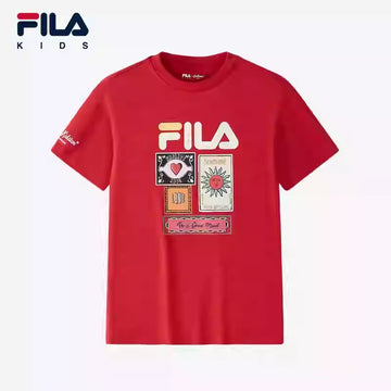 FILA KIDS CROSS OVER CHINESE NEW YEAR Boy's Knitted Short Sleeve T-Shirt