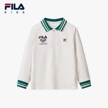 FILA KIDS PERFORMANCE TENNIS Boy's Long Sleeve Polo T-Shirt