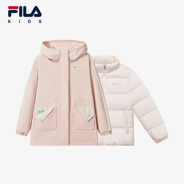 FILA KIDS WHITE LINE Girl's Woven Down 2 in 1 Set