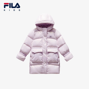 FILA KIDS WHITE LINE Girl's Long Down Jacket