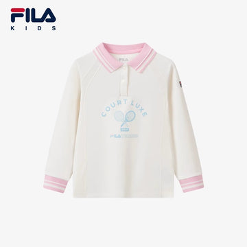 FILA KIDS PERFORMANCE TENNIS Girl's Long Sleeve Polo T-Shirt