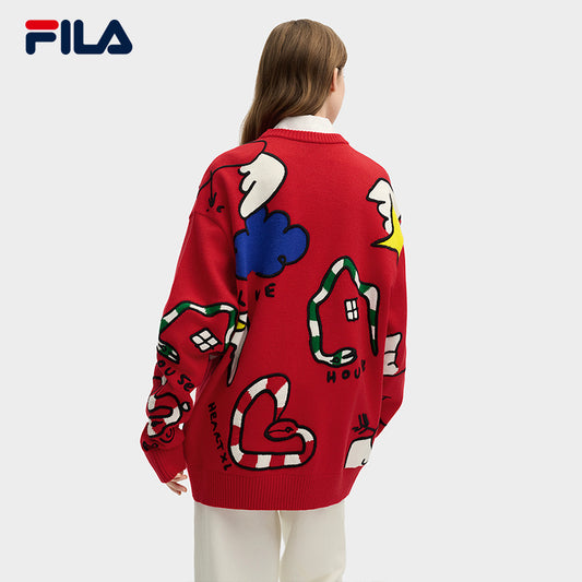 FILA CORE LIFESTYLE ORIGINALE FILA SOPHEY Women Knit Sweater (Red)