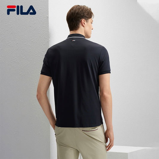 FILA CORE LIFESTYLE MODERN HERITAGE DNA-FRENCH CHIC Men Short Sleeve Polo (Blue / Navy / White)