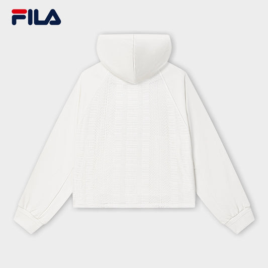 FILA CORE LIFESTYLE HERITAGE MYSTERIOUS JOURNEY Women Knit Top (White)