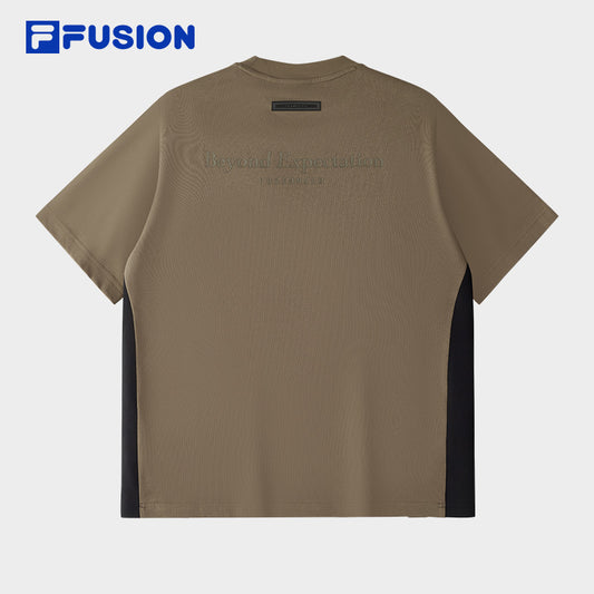 FILA FUSION INLINE FUSION LIFE FUSIONEER IVORY OASIS Men Short Sleeves T-Shirt (Brown)