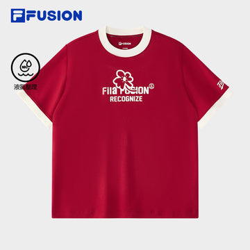 FILA FUSION INLINE CULTURE 2 CAMPUS RHAPSODY Women Short Sleeve T-shirt (White / Red/ Navy)