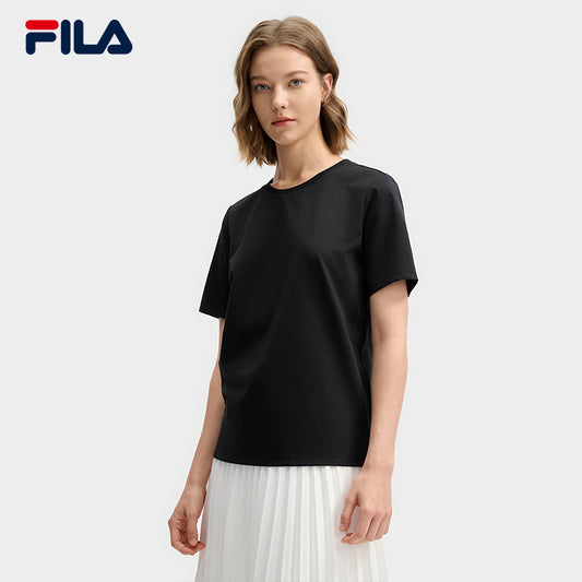 FILA CORE LIFESTYLE WHITE LINE THE GALLERIA VITTORIO EMANUELE II Women Short Sleeves T-Shirt (Light Pink / Black / White)