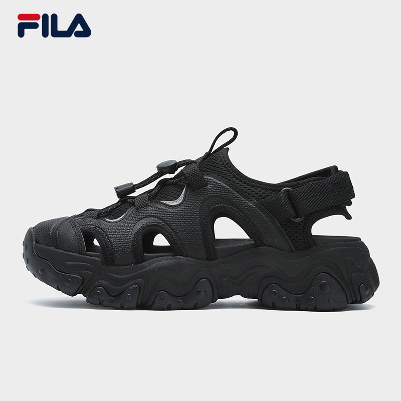 Black fila sandals online