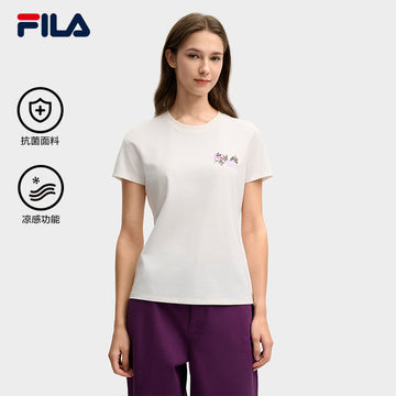 FILA CORE LIFESTYLE HERITAGE LUCKY TAROT Women Short Sleeves T-Shirt (Ash / Violet)