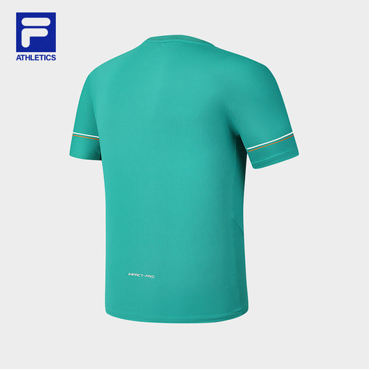 FILA CORE ATHLETICS TENNIS PREPPY NOSTALGIA Men Short Sleeve T-shirt (Green)