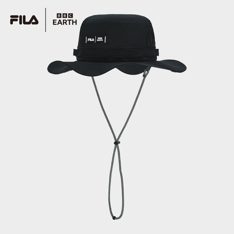 Black fila bucket hat online