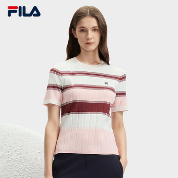 FILA CORE LIFESTYLE MODERN HERITAGE  DNA-FRENCH CHIC Women Knit Top in Pink
