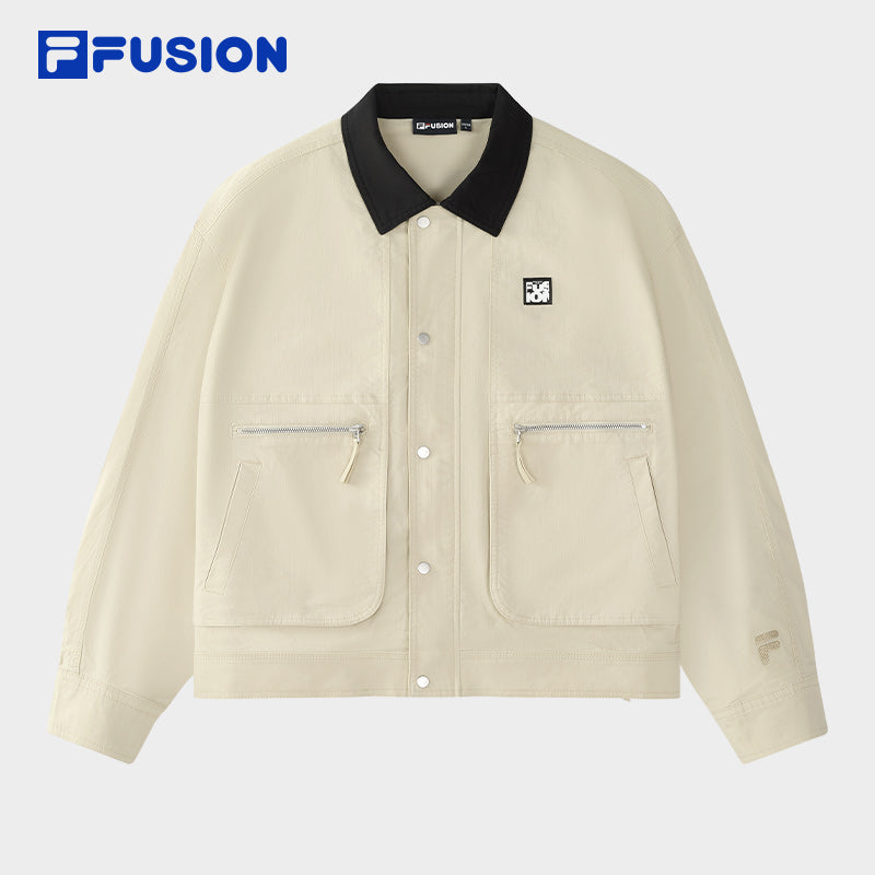 FILA FUSION INLINE WORKWEAR STREET SURFER Men Woven Jacket (Beige)