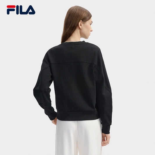 FILA CORE LIFESTYLE WHITE LINE GRENOBLE Women Sweatshirt (Black)