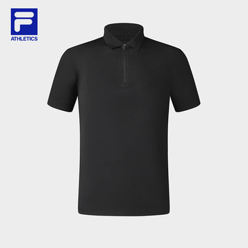 FILA CORE ATHLETICS TENNIS CITY TENNIS ACADEMY Men Polo T-shirt (Black / Light Blue)