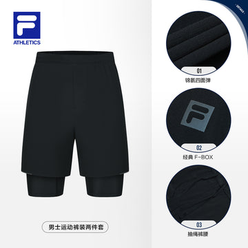 FILA CORE ATHLETICS BLACK Men Woven Pants (Black)