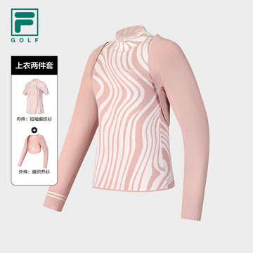 FILA CORE ATHLETICS GOLF MODERN FUSHION Women 2-piece Long Sleeve Top (Pink)