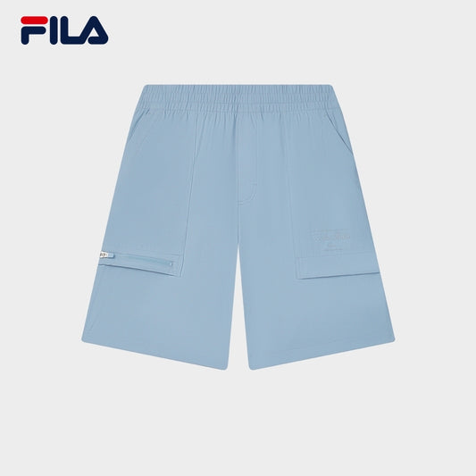 FILA CORE LIFESTYLE HERITAGE Men Woven Shorts (Black / Blue)
