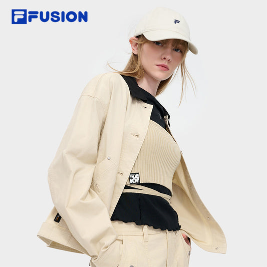 FILA FUSION INLINE WORKWEAR STREET SURFER Women Woven Jacket (Beige)