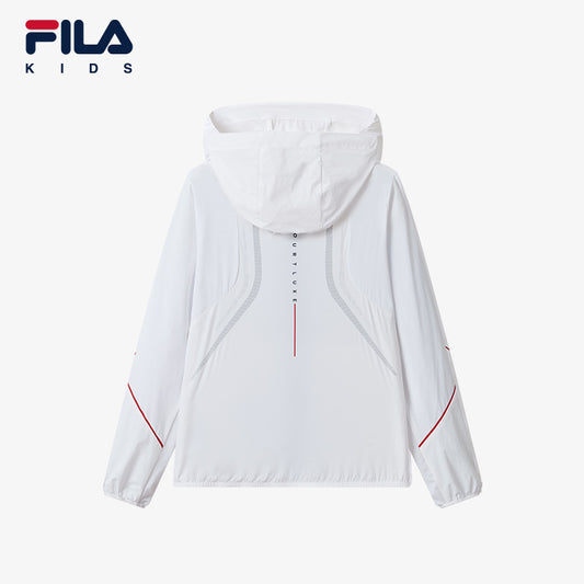 (140-170cm) FILA KIDS ART IN SPORTS PERFORMANCE TENNIS Boy's Sun-proof Jacket in White