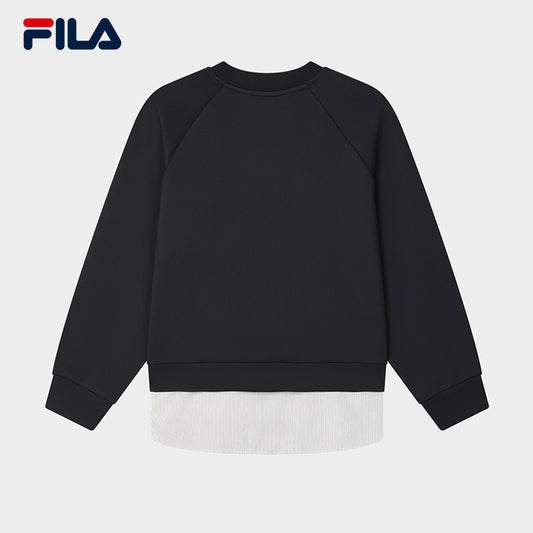 FILA CORE LIFESTYLE EMERALD FANCY BRERA Women Pullover Sweater (Black)