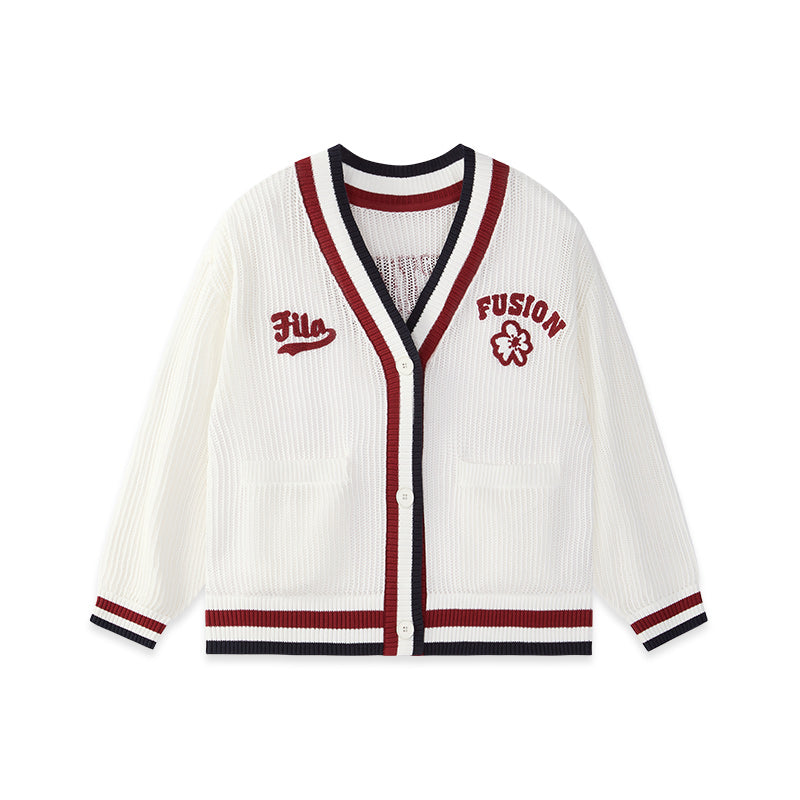 FUSION INLINE CULTURE 2 CAMPUS RHAPSODY Women Cardigan (White)