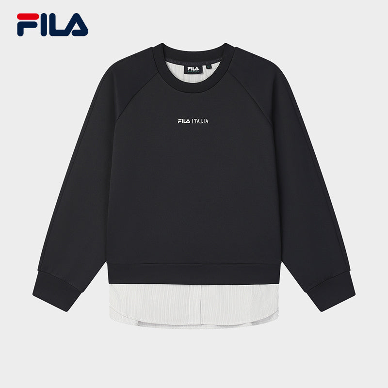 FILA CORE LIFESTYLE EMERALD FANCY BRERA Women Pullover Sweater (Black)