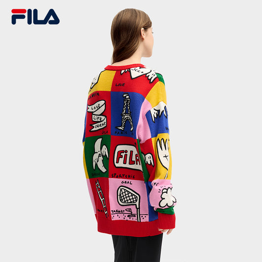 FILA CORE LIFESTYLE ORIGINALE FILA SOPHEY Women Knit Sweater (Red)