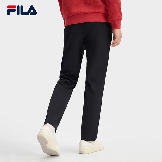 FILA CORE LIFESTYLE BLUE QUADRILATERO AESTHETICS Men Woven Pants (Black)