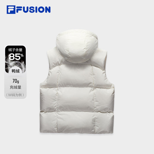 FILA FUSION INLINE URBAN TECH FUTURE TECH STREET Women Down Jacket Vest (White)