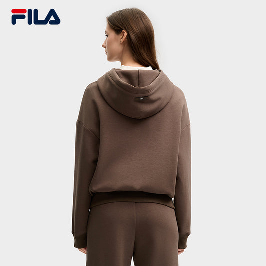 FILA CORE LIFESTYLE MILANO MILANESE SUNSET Women Hoodie (Brown / Light Khaki)