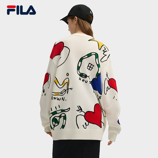 FILA CORE LIFESTYLE ORIGINALE FILA SOPHEY Women Knit Sweater (White)