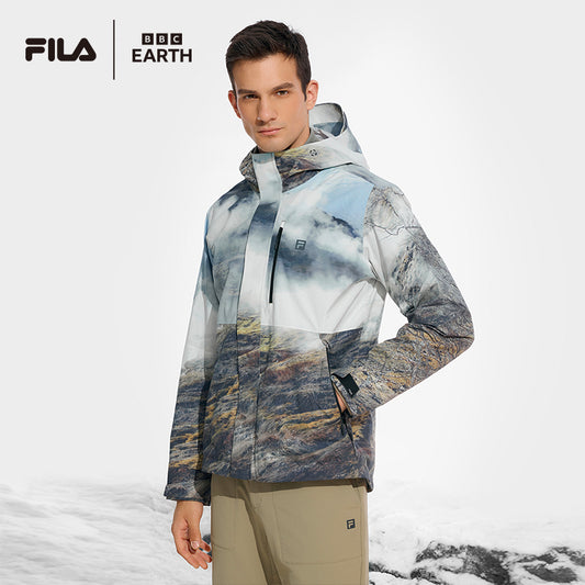 FILA CORE ATHLETICS EXPLORE X BBC EARTH PATHWAYS OF WONDER Men 2-piece Top (Full Print)