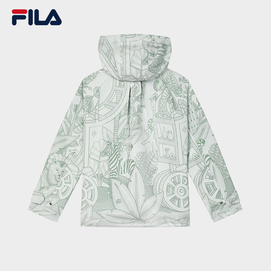 FILA CORE LIFESTYLE HERITAGE MYSTERIOUS JOURNEY Women Woven Top (Full Print)