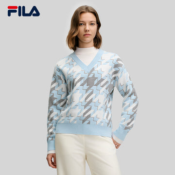 FILA CORE LIFESTYLE EMERALD ELEGANT HEART Women Knit Sweater (Full Print)