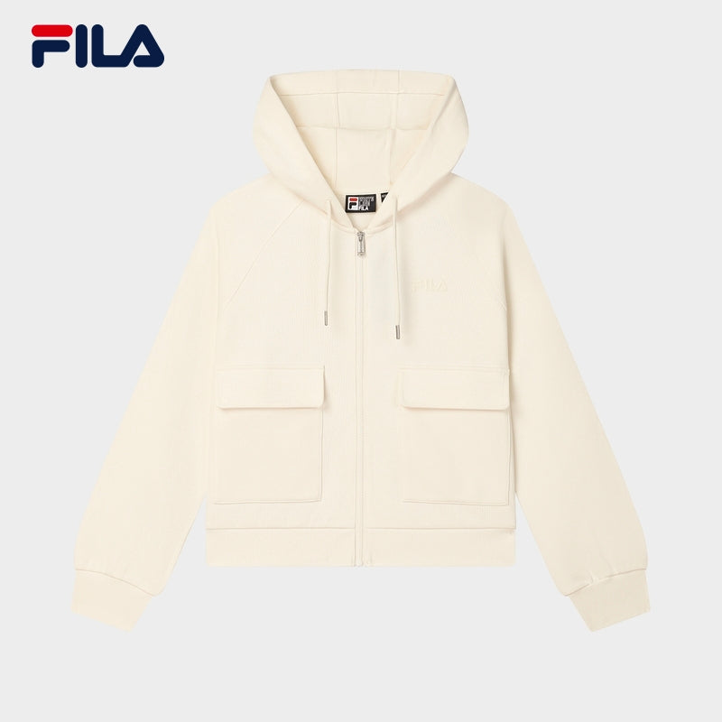 FILA CORE LIFESTYLE HERITAGE DREAM JUNGLE Women Hooded Jacket Beige