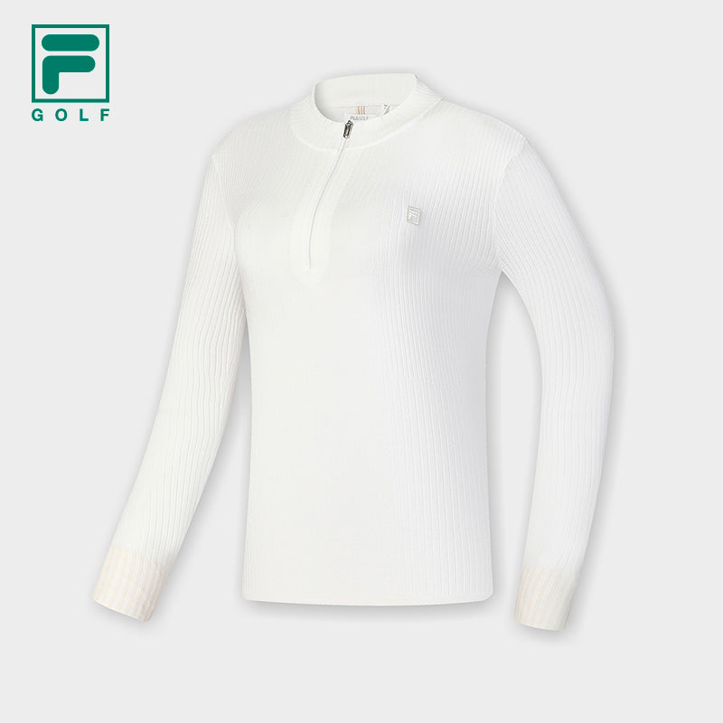 FILA CORE ATHLETICS GOLF SLOPS TO FIELD Women Knit Sweater (White)