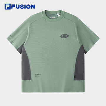 FILA FUSION INLINE URBAN TECH VR IN VIRTUAL REALITY Men Short Sleeves T-Shirt (Grey / Green)