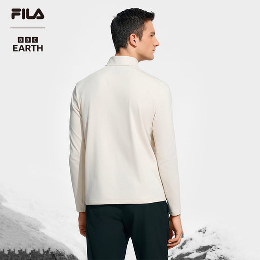 FILA CORE ATHLETICS EXPLORE X BBC EARTH PATHWAYS OF WONDER Men Long Sleeve Top (Beige / Black / Olive Green)