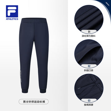 FILA CORE ATHLETICS TENNIS PREPPY NOSTALGIA Men Knit Pants (Navy)