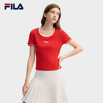 FILA CORE LIFESTYLE ORIGINALE FRENCH TENNIS CLUB Women Short Sleeve T-shirt (Red)